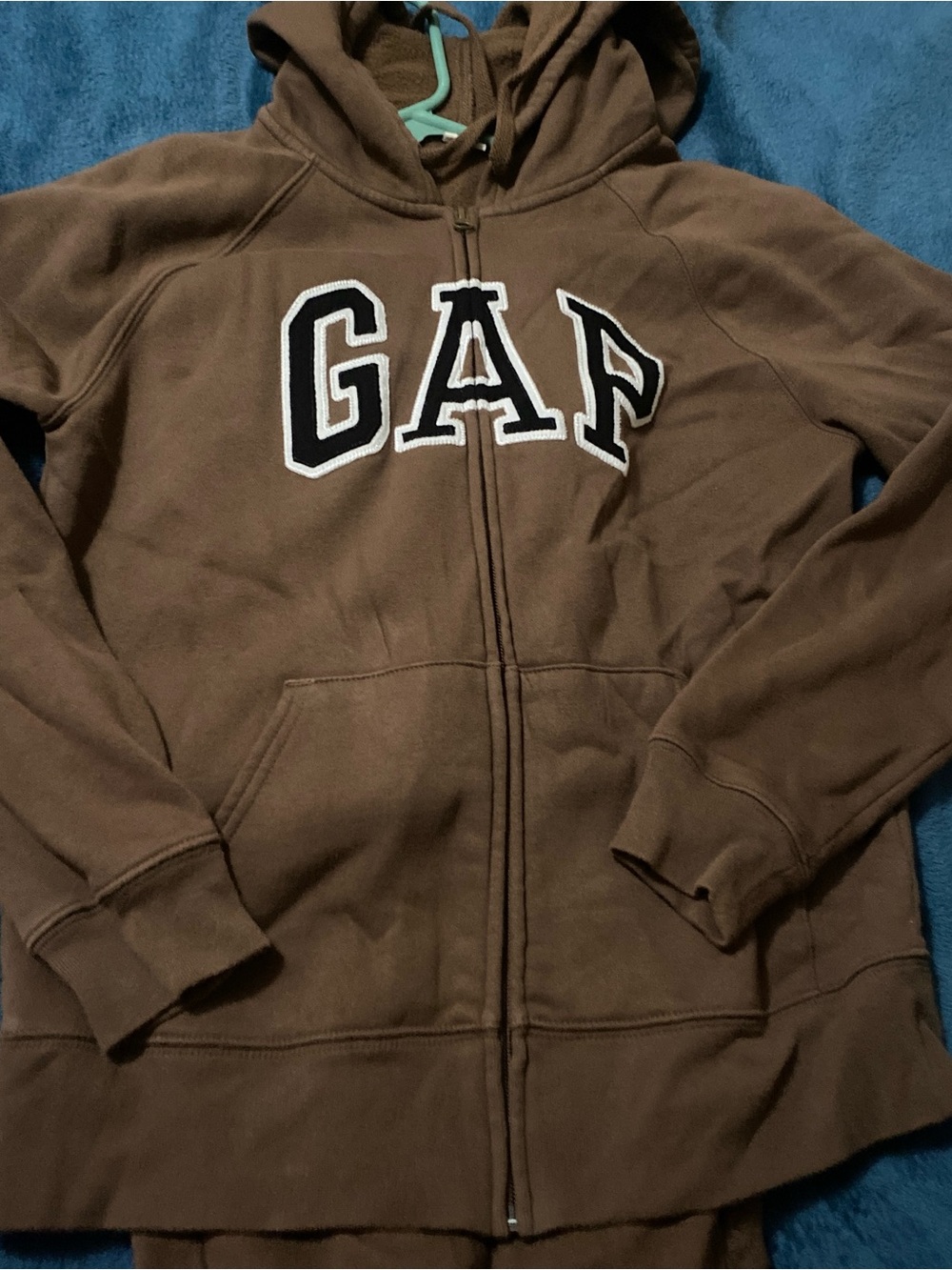 GAP Brown Hoodie with White Logo Accents